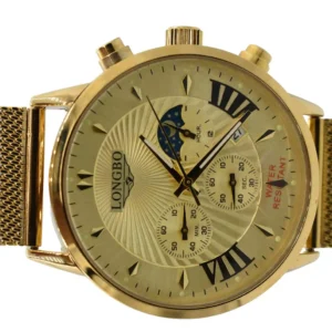 Longbo Moonphase golden Watch