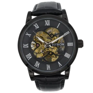 Original Fitron Watch with Leather Strap - Premium Quality