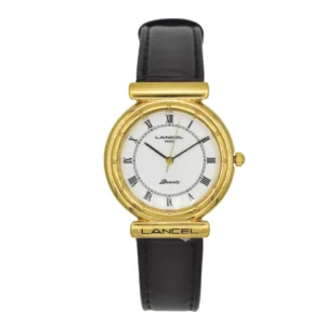 Lancel Fine watches Golden and Black Leather